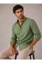 Slim Fit Long Sleeve 100% Linen Breathable Fabric Men's Shirt with Gift Box Fs-004170 - Green
