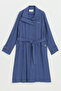 Large Size Belted Cap with Pocket Detail - Indigo