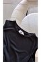 Black Original Pique Modal Dress with Side Laces and Gathered Details - 3