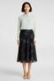 Women's Midi Skirt A-Line Shawl Pattern Tulle Knitted Lined Regular Waist Karyoka Stitched Comfortable Casual Modern - 4