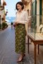 Women's Maxi Skirt Plaid Patterned Tulle Lace Detailed High Waist Lined Flexible Comfortable Casual Daily Modern Stylish - 2