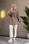 9102 - Stylish Comfortable Woven Women's Shirt with Button and Waist Tie Detail - 6