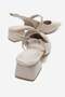 Stone-Embellished Heel-Covered Heeled Shoes Beige Yanki̇ - 4