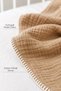 Shepherd's Stitched Muslin Baby Blanket 100X110 cm Soft Textured Multi-Purpose Baby Blanket - 3