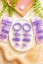 Girl's Floral Buckle Set 8 Pieces – Glittery Snap Fasteners and Rubber Buckle Combination