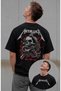 Unisex Metallica Kill' Em All Back Print T-Shirt, Oversize Rock Band Themed Crew Neck Tshirt