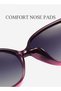 Women's Polarized Butterfly Sunglasses UV400 Protection Sun Glasses Rhinestones Decoration Fashion Anti-Glare with Glasses Case for Shopping Party Travel Clear Purple - 5