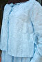 Women's Floral Embroidered Skirt Gathered Set Blue - 5