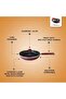 Aluminium Fry Pan with Lid, 24cm Maroon - 3