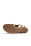 Khaki Leather Women's Sandals - 6