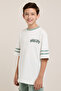 Snoopy Print T-Shirt with Crew Neck and Short Sleeves - 3