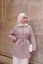 Women's Striped Patterned Waist-Tie Shirt Tile - 2