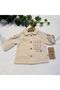 Boy's 2-Piece Muslin Set Shirt & Pants - Gots Certified Organic Cotton - Beige - 3