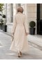 Women's Long Trench Coat Relaxed Fit Premium Line Detailed Belted Stylish Unlined - 3