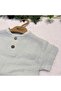 Boy's 2-Piece Shorts & T-Shirt Set - Gots Certified Organic Cotton - Mint & Ecru - 6