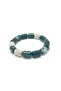 Certified Moss Agate Cylinder Cut Natural Stone Bracelet - 4