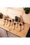 Polka Exclusive Wood & Rock 9 Piece 220 ° C Heat-Resistant Silicone Kitchen Utensil Set with Stand - 2