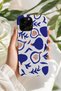 iPhone 15 Pro Max Compatible Launch Silicone Checkered Pattern Shock-Absorbing Case White