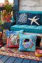 Sea Corals Patterned 4-Piece Throw Pillow Cover Set - 2