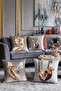 Set of 4 Cushion Covers with Gold Leaf Pattern - 2