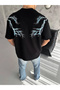 Unisex Crew Neck Printed Oversize Tshirt - 3