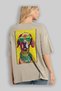 For Dog Lovers 21 Beige Oversize T-Shirt with Dog Print on the Back 100% Cotton Unisex Dog Lover Premium Design - 3