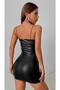 Women's Nightgown Lame Leather Gathered Thin Strap Slim Nightgown Dress - 2