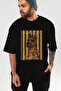 For Dog Lovers 4 Front Dog Prints Black Oversize T-Shirt 100% Cotton Unisex Dog Lover Premium Design - 7