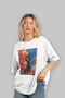 For Dog Lovers 17 Front Dog Print White Oversize T-Shirt 100% Cotton Unisex Dog Lover Premium Design - 4