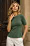 Women's Waist-Fitted Short Sleeve Blouse - 4