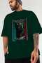 For Dog Lovers Green Oversize T-Shirt with 8 Pre-Printed Dog Images 100% Cotton Unisex Dog Lover Premium Design - 3
