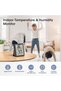 Digital Room Indoor Thermometers, Large Display Humidity Meter, Hygrometer Thermometer with Icons, 5s Refresh, Hygrometer Room Temperature Monitor for Home/Office/Nursery/Baby Room(Black-A) - 2