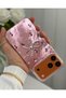 iPhone 17 Pro/18 Pro Case Marbling Effect 3D Bow Flower Pattern Camera Raised Cover Pink - 4