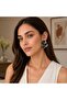 Black and White Acetate Stone Detailed Women's Earrings – Stylish Earrings with Geometric Pattern - 2