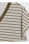 Striped 100% Cotton Women's T-Shirt - 7