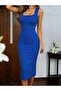 Women's Strappy Square Neck Midi Camisole Dress - 2