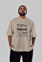 Dancer Oversize Front Printed Beige T-Shirt 100% Cotton Streetwear Premium Comfortable Fit - 5