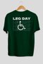 Leg Day Oversize Back Printed Green T-Shirt 100% Cotton Streetwear Premium Comfortable Fit