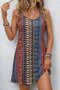 Women's Strappy Round Neck Short Dress, Pack of Leopard Printed Single Jersey