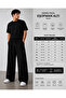 2-Piece Black Gray Wide Leg Men's Sweatpants Full Fit - 3