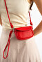 Women's Crossbody Bag with Adjustable Knot Detail Strap Red - 4