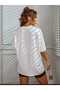 Women / Girls Brooklyn Printed Oversize Casual White T-Shirt Unisex Boyfirend - 2