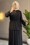 6486 - Stylish, Comfortable, Soft Lina Interlock Fabric, Loose Waist Tie Detail, Women's Skirt Tunic Set - 4
