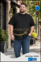 Unisex Large Size Combed Cotton T-Shirt 2Xl-6Xl 95% Cotton 5% Lycra Comfortable Fit Short Sleeve - 2