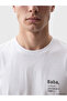 White Crew Neck Slogan Printed Men's T-Shirt - 3
