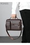 Men Stylish Briefcase with Adjustable Shoulder Strap, Multifunctional Crossbody Bag with Multi Pocke - 4
