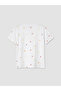 Xside White Fruit Printed 100% Cotton Women's T-Shirt - 7