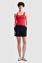 Ecko Red Aubrey Slim Fit Square Neck Printed Women's Red Tank Top - 4