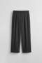 Men's Baggy Pleated Modal Blend Fabric Trousers Black