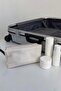 Pearl White Glitter Cosmetic Bag Multi-Purpose Travel Organizer - 5